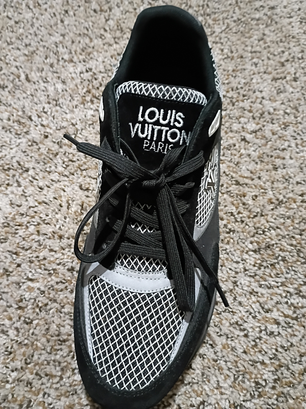Louis Vuitton Run Away Men's Black Sneakers - Picture 2 of 3